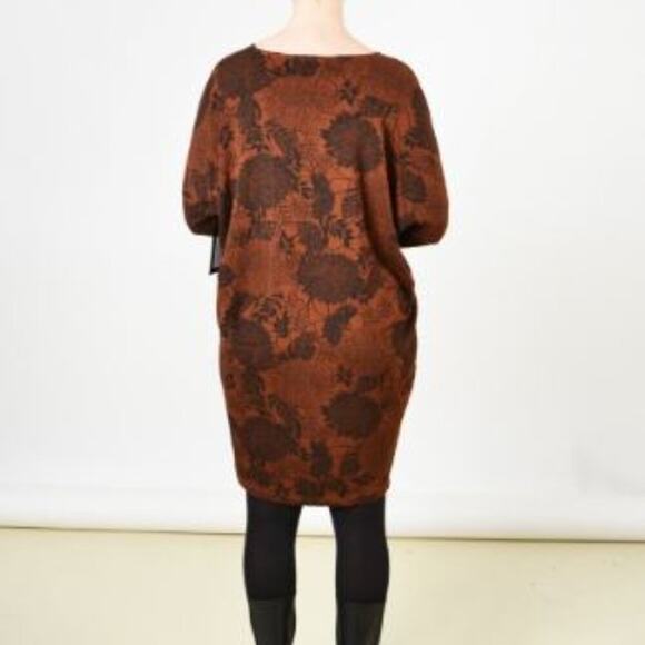 Bryn Walker Alanna Tunic Top Dress Large Rust Floral Print - Picture 2 of 11